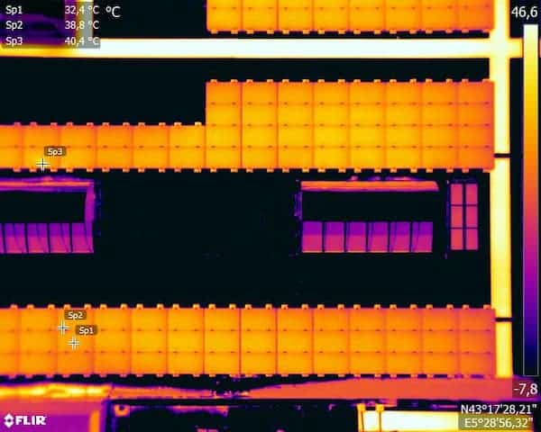 centrale solaire, EDF marseille, thermogramme