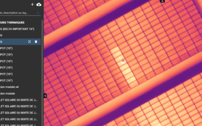 Thermographie de panneaux solaires en site sensible par Studiofly, à la centrale nucléaire de Saint-Alban